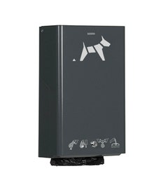 Hondenpoepdispenser Hygeca antraciet - Hondenpoepzakjes op blok