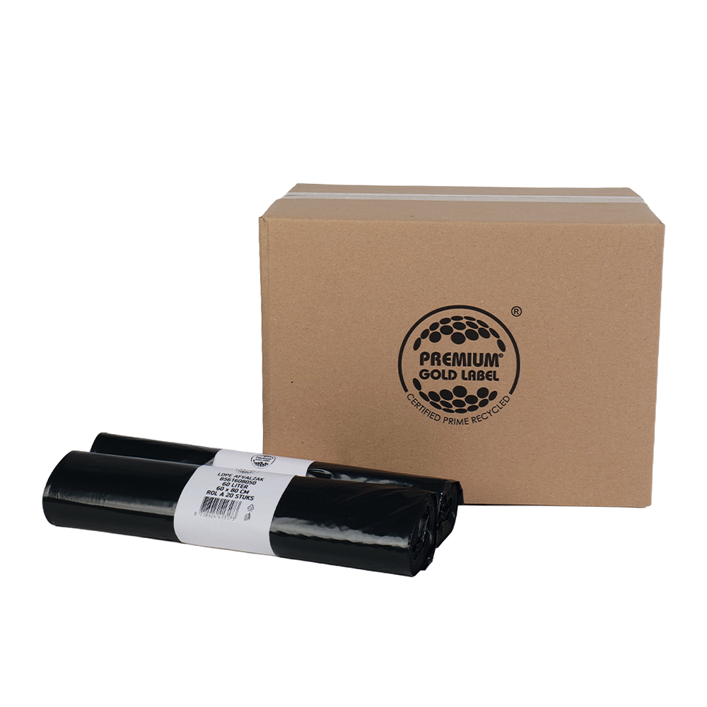 Afvalzakken 60x80cm T50 grijs | Vuilniszak | Komo alternatief