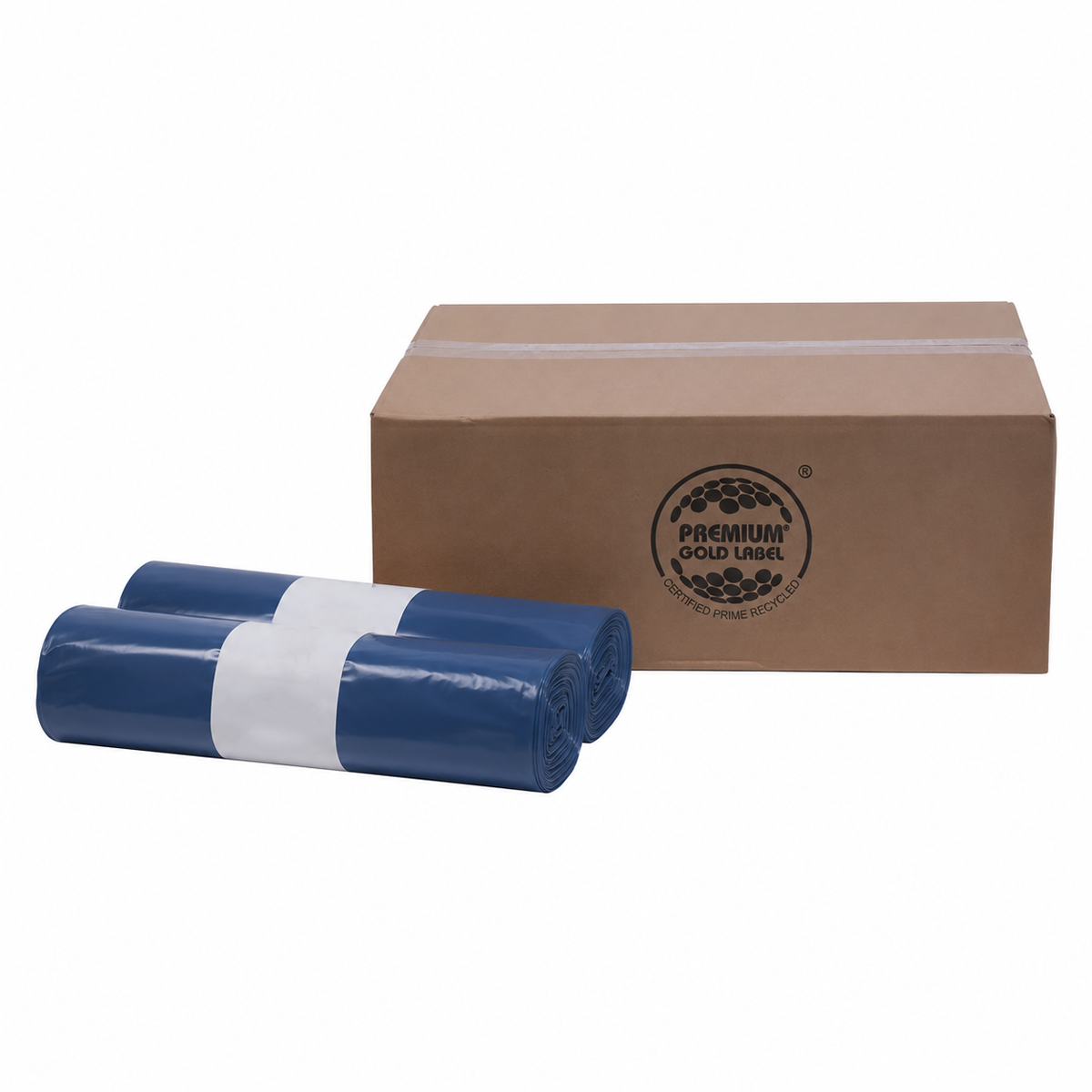 Afvalzakken 70x110cm T70 LDPE blauw - Doos 10 rollen à 20 stuks
