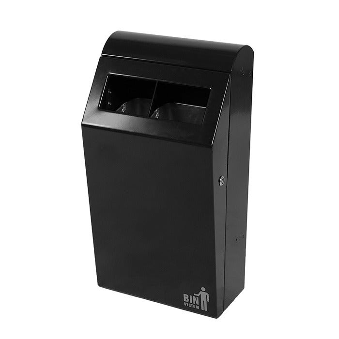 Buitenafvalbak Single BIN 60 zwart - 2x25 liter - 2 vakken