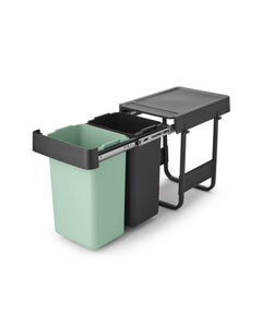 Brabantia Sort & Go inbouw afvalemmer 2x15 liter open geschoven