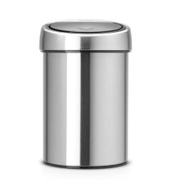 Wandafvalemmer Brabantia Touch Bin 3 liter platinum