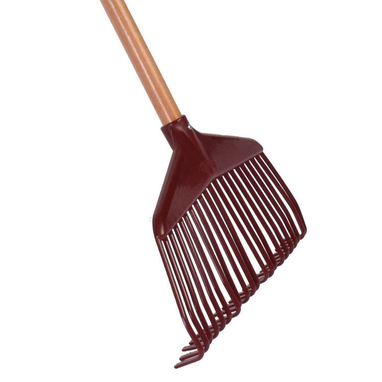 Bladhark nylon 40x20 cm 21 tanden compleet met steel 150 cm.