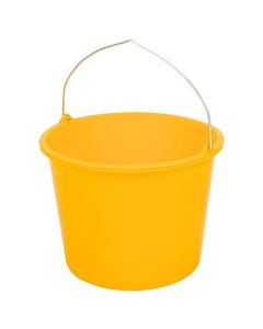 Stevige emmer 12 liter geel