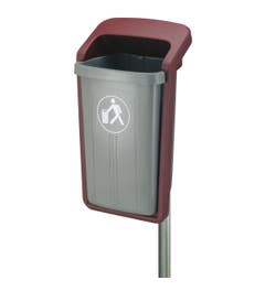Sulo Elegenat buitenafvalbak 50 liter grijs rood