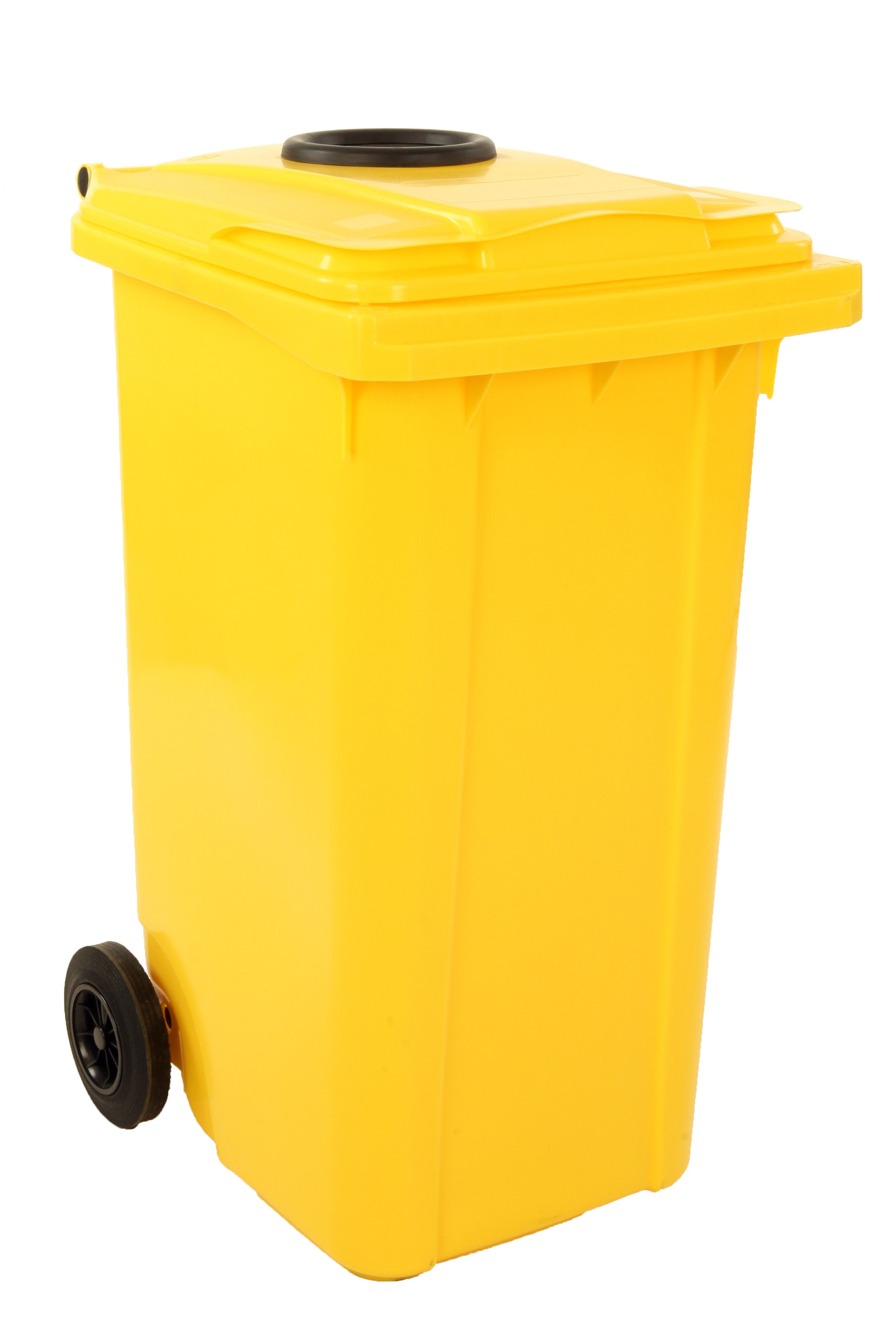 Afvalcontainer 240 liter geel met glasinworp