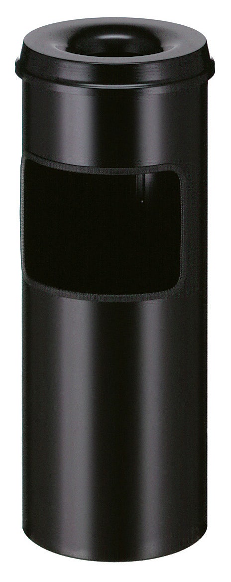 As-papierbak 30 liter zwart met zwart deksel