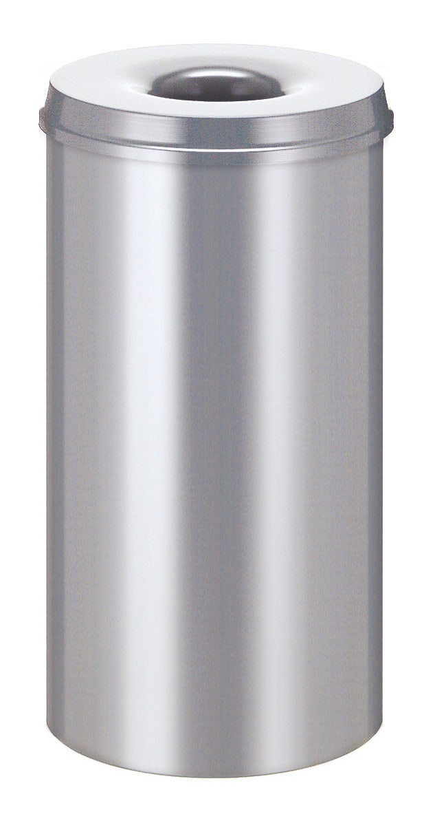 Vlamdovende papierbak 50 liter zilver V-part 
