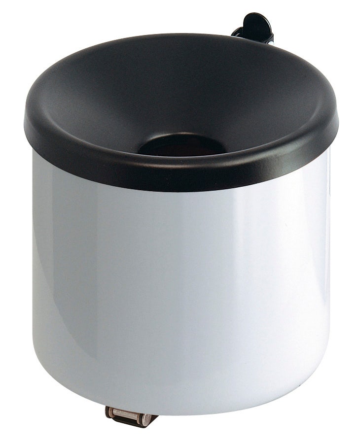 asbak wit met zwart deksel