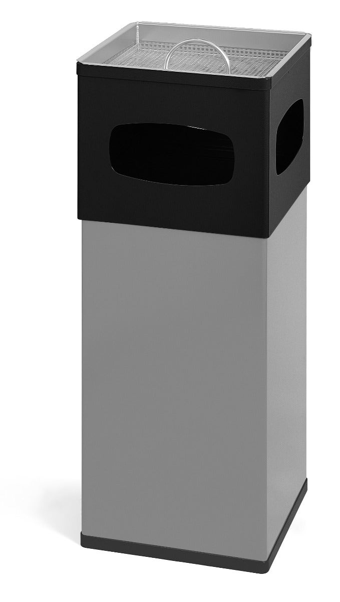 As-papierbak aluminium met zwarte top vierkant 50 liter 