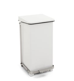 HACCP pedaalemmer roestvrijstaal 45 liter wit