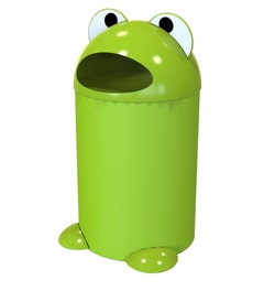 Kikker prullenbak voor binnen en buiten 55 liter