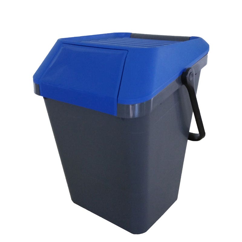 EasyMax afvalemmer 45 liter grijs, blauw