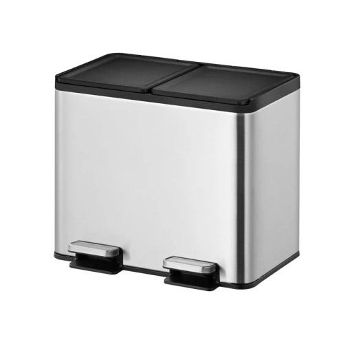 EKO EcoCasa Splitted Pedaalemmer 15 + 15 liter mat RVS