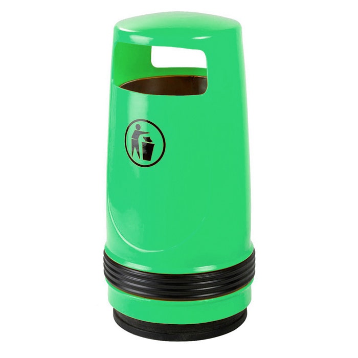 Merlin buitenafvalbak groen met zwart logo