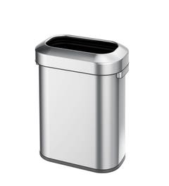 EKO afvalbak Urban ovaal 60 liter mat RVS