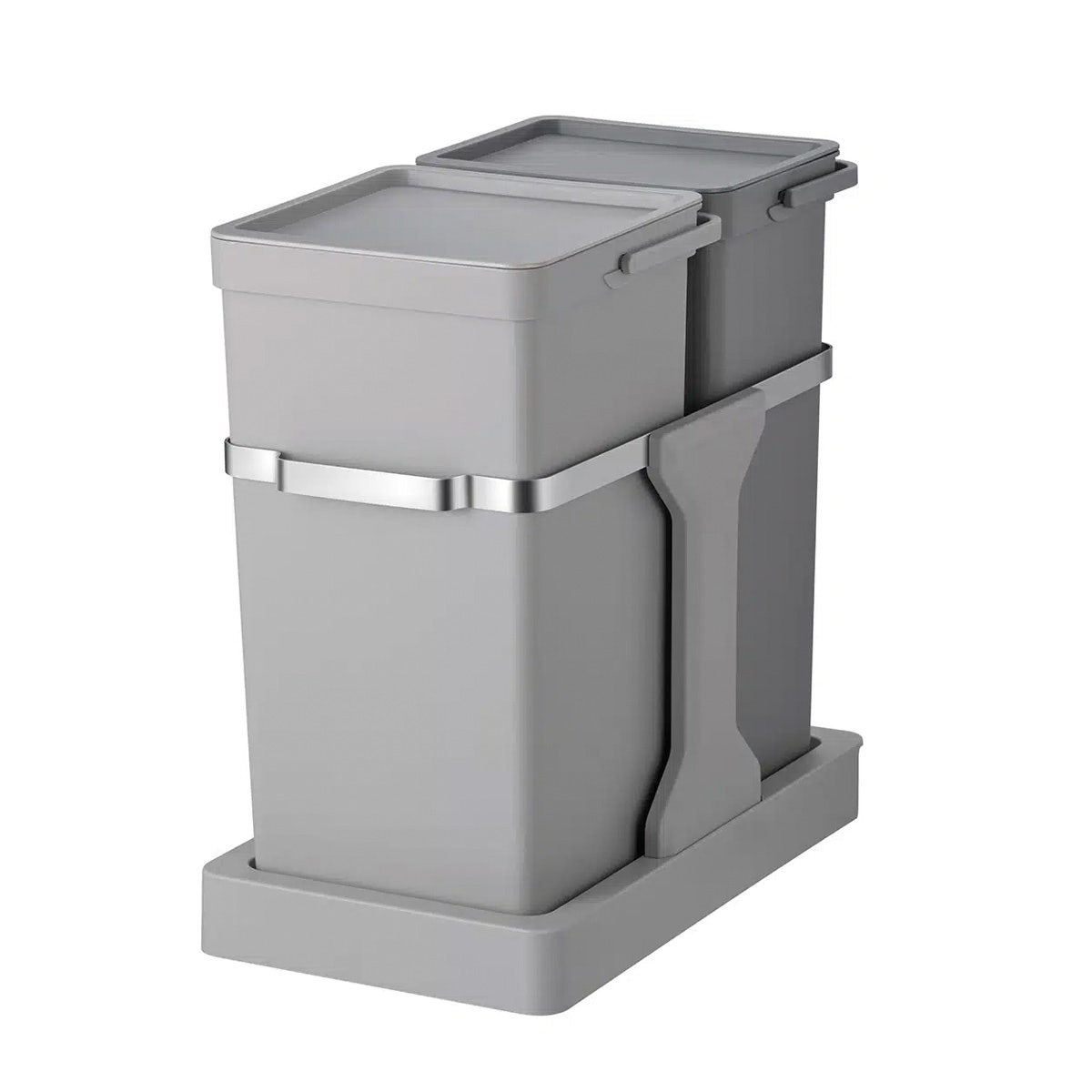 EKO inbouw prullenbak Deco 20+15 liter grijs