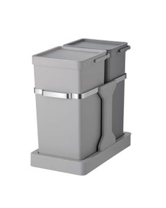 EKO inbouw prullenbak Deco 20+15 liter grijs