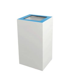EKObin afvalbak 90 liter - Wit met blauw deksel