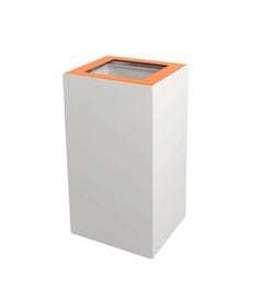 EKObin afvalbak 90 liter - Wit met oranje deksel