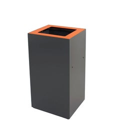 EKObin afvalbak 90 liter - Antraciet met oranje deksel
