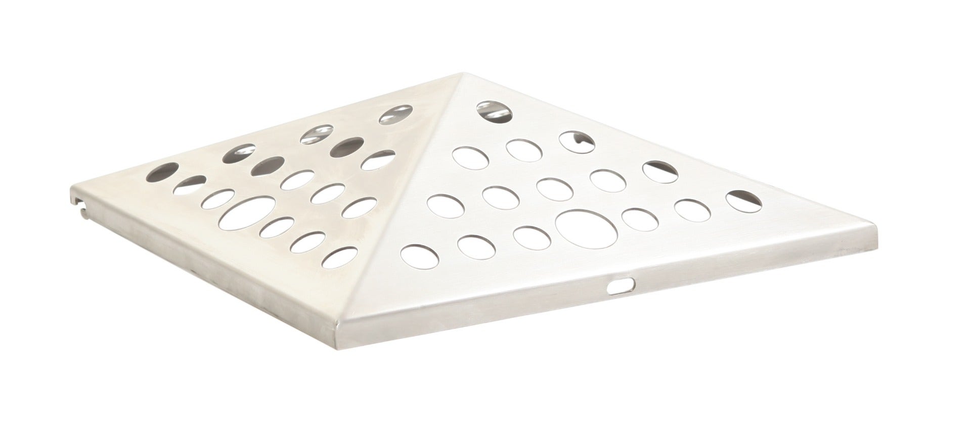 Open top piramide as-papierbak in RVS