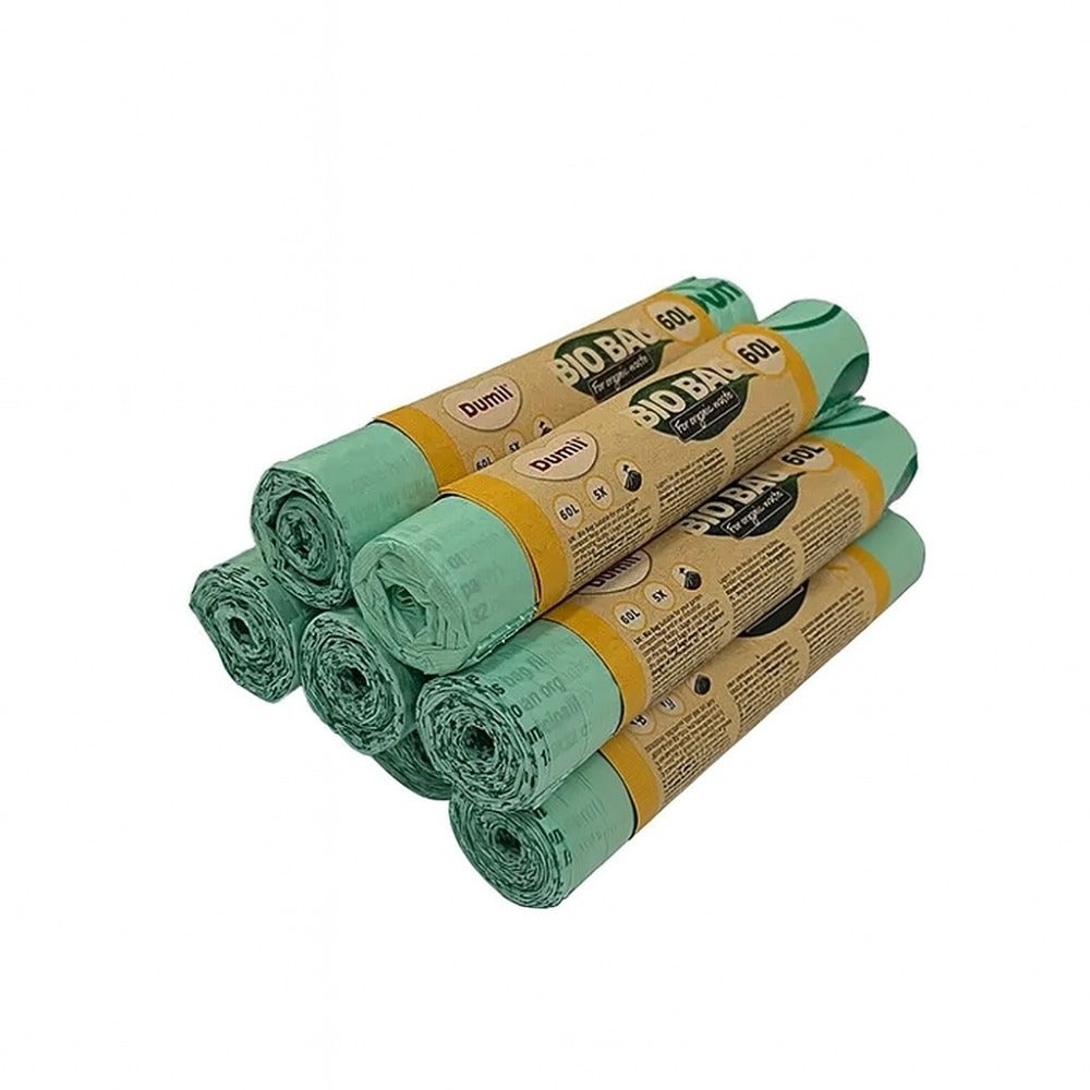 Biozakken 60 liter groen 60x80 cm - Doos 30 zakken