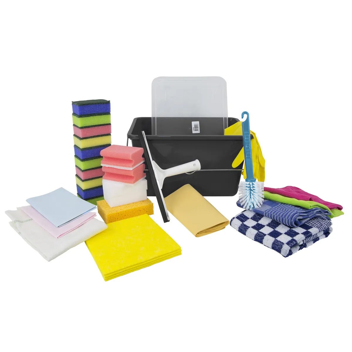 Drempel emmer 16-delig schoonmaakset