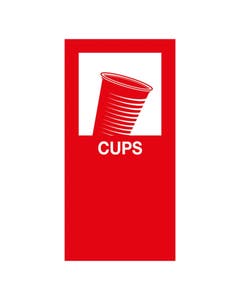 Magneetsticker 90x180cm Cups Rood