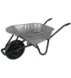 Stalen kruiwagen 85 liter met luchtband