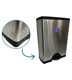 Simplehuman pedaalemmer Classic Recycler 30+16 liter mat RVS B-KEUS