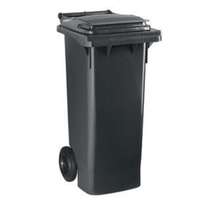 Afvalcontainer 80 liter grijs - 2 wielen geintegreerd
