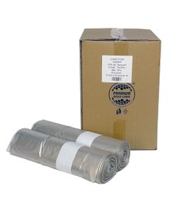 Afvalzakken 70x128cm 50my LDPE transculent - Doos 10 rollen à 20 stuks