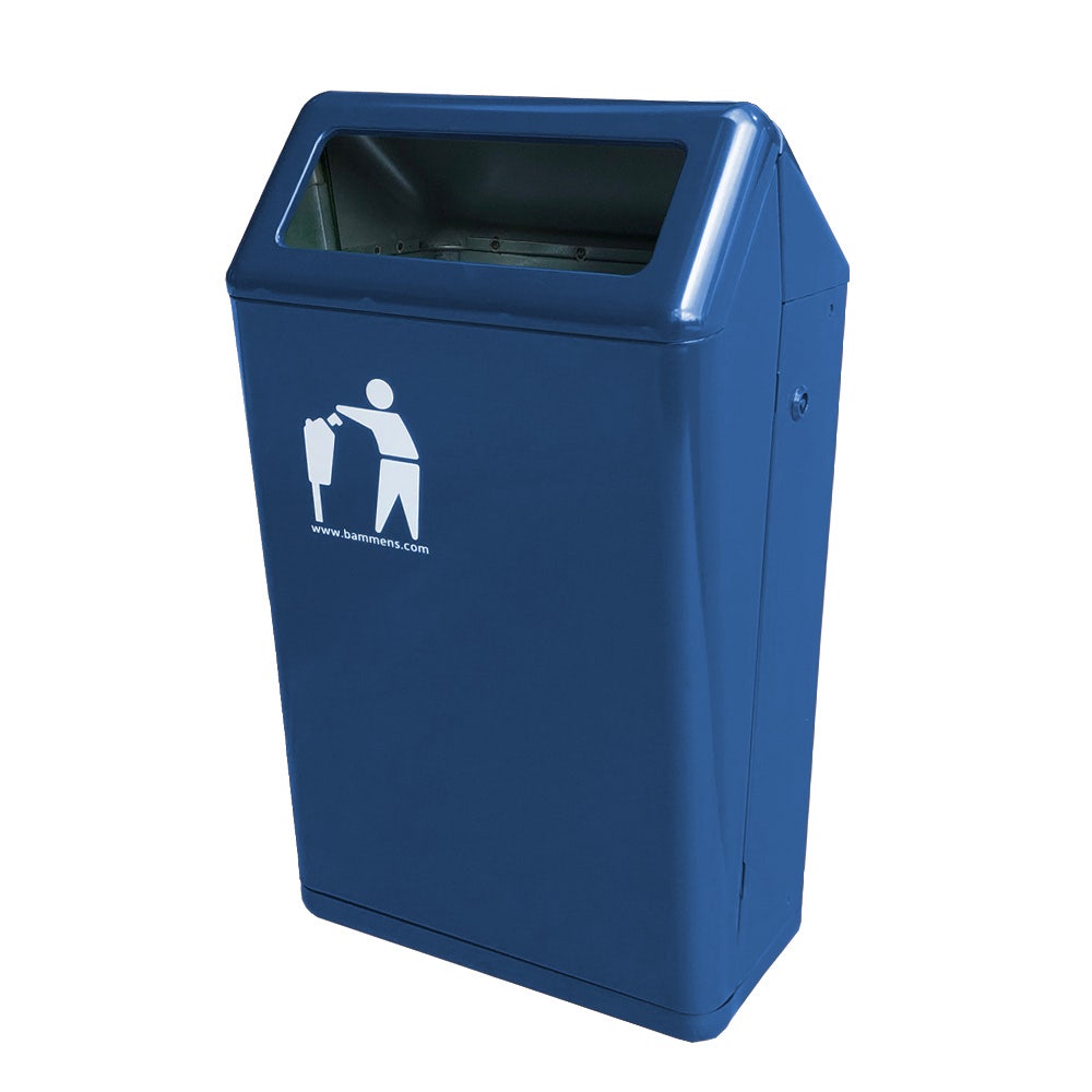 Bammens Capitole Prestige buitenafvalbak 50 liter blauw