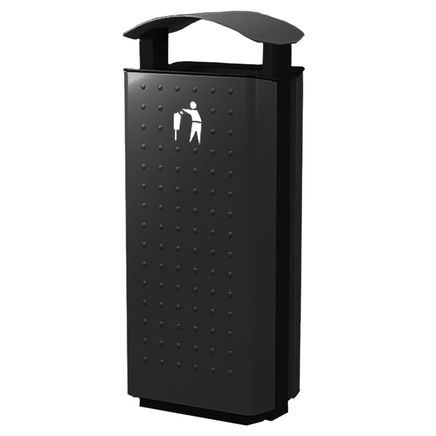 Citypole buitenafvalbak zwart