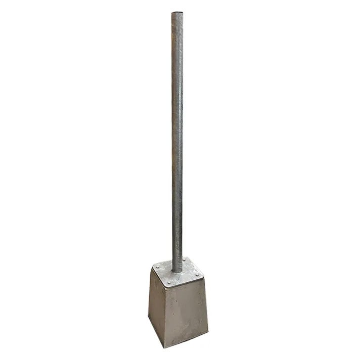Ronde paal met betonpoer voor buitenafvalbak Ø60mm x H116cm