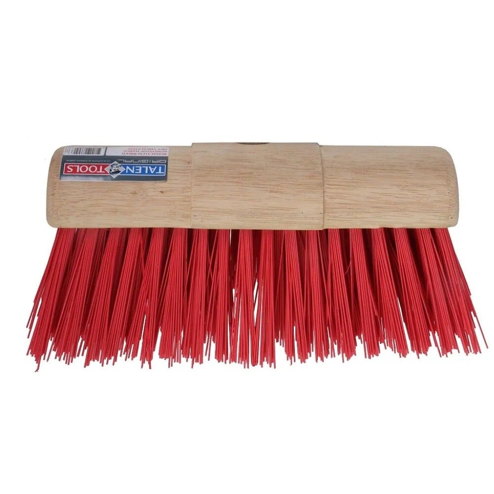 Bezem halfrond nylon rood 31cm - Zonder steel