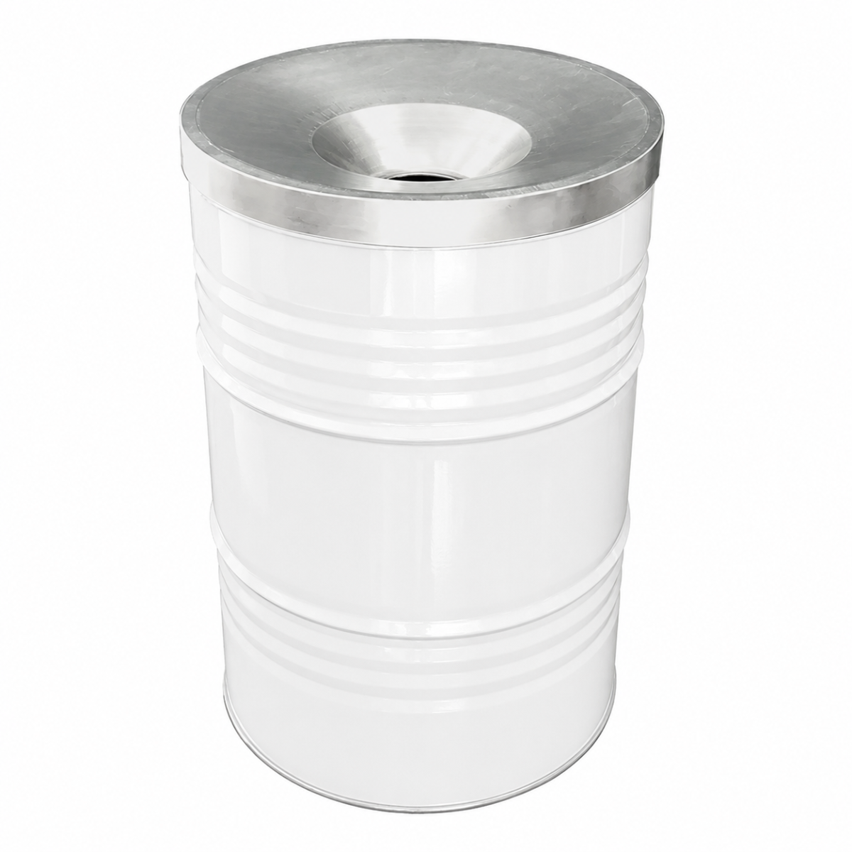 BinBin prullenbak 200 liter wit met vlamdovend deksel