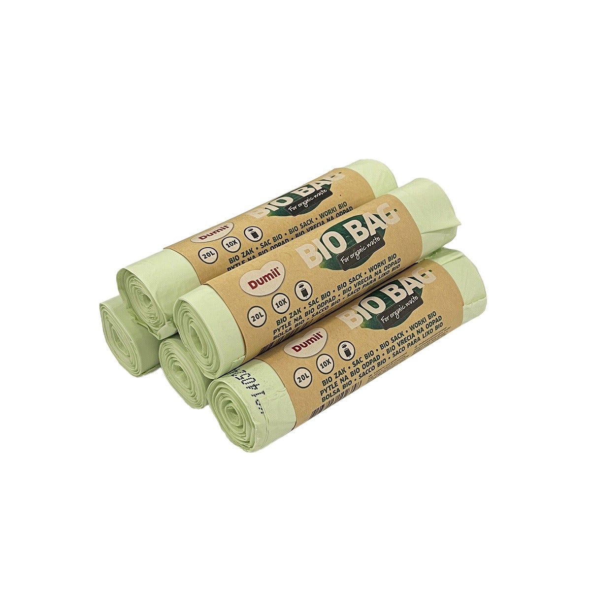 Biozakken 20 liter groen 45x50 cm - 5 rol à 10 stuks 