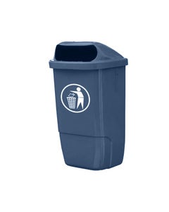 Kunststof buitenafvalbak DIN Contenur 50 liter blauw
