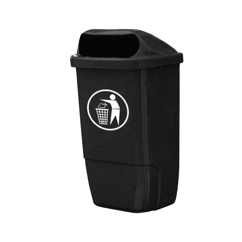 Kunststof buitenafvalbak DIN Contenur 50 liter grijs