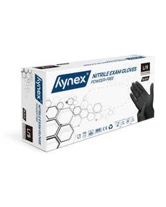 Hynex nitril handschoen zwart ongepoederd - Maat L - Doos 100 stuks