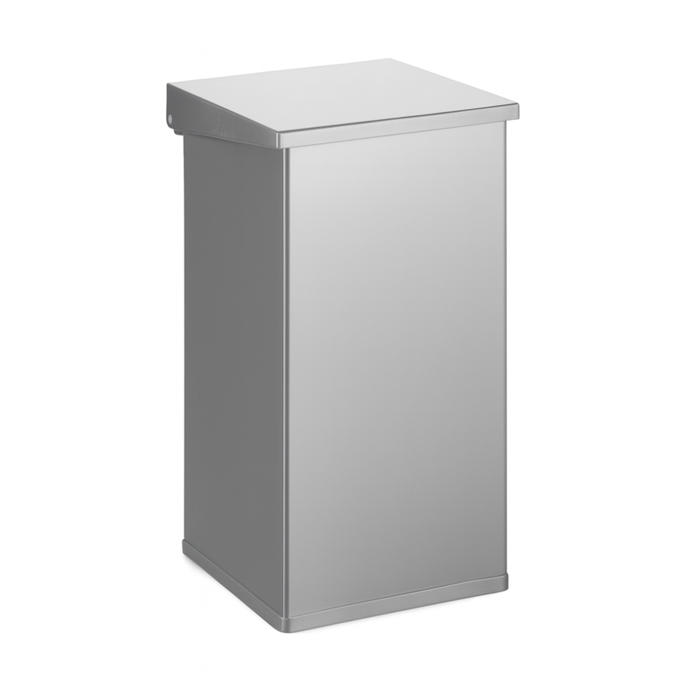 Carro-Lift afvalbak 55 liter aluminiumgrijs - Klep met demper