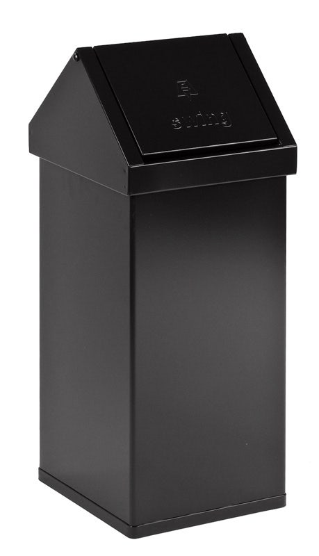 Carro Swing prullenbak 55 liter zwart - Aluminium 