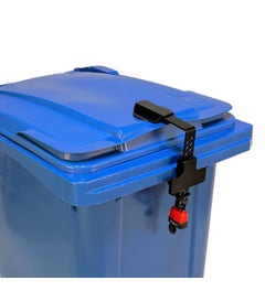 Slot voor afvalcontainer 2 wiel zwart met hangslot - Voor 120 liter, 140 liter, 240 liter