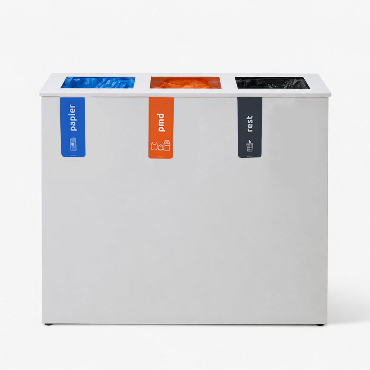Crafter afvalbak 3x34 liter wit
