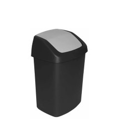Curver swing bin 10L zwart/grijs