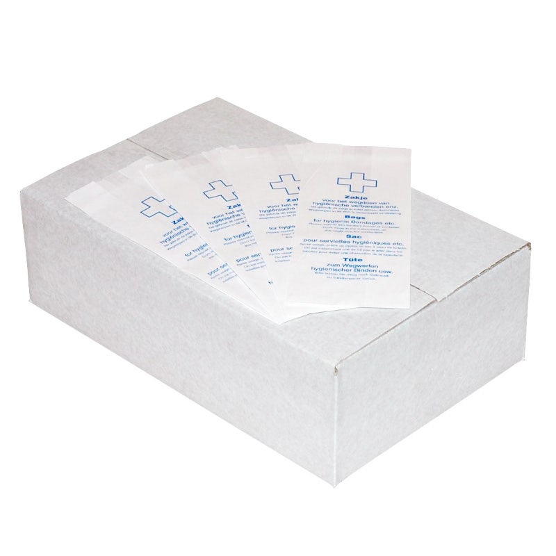 Damesverbandzakjes papier wit - Doos 1000 stuks