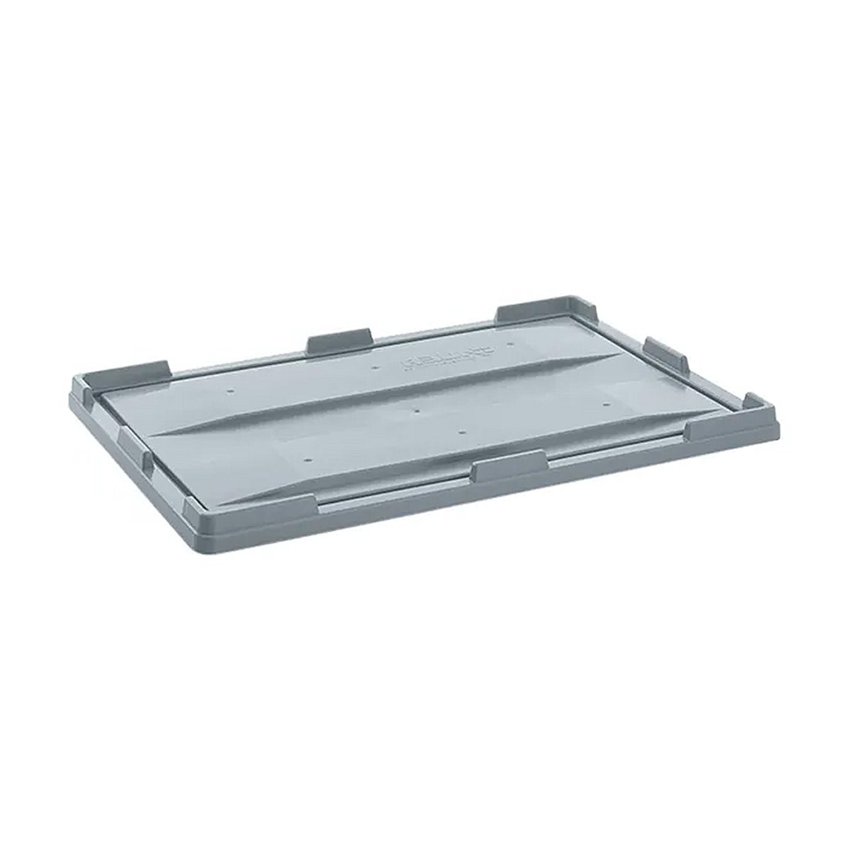 Deksel voor kunststof palletbox 120x80 cm grijs