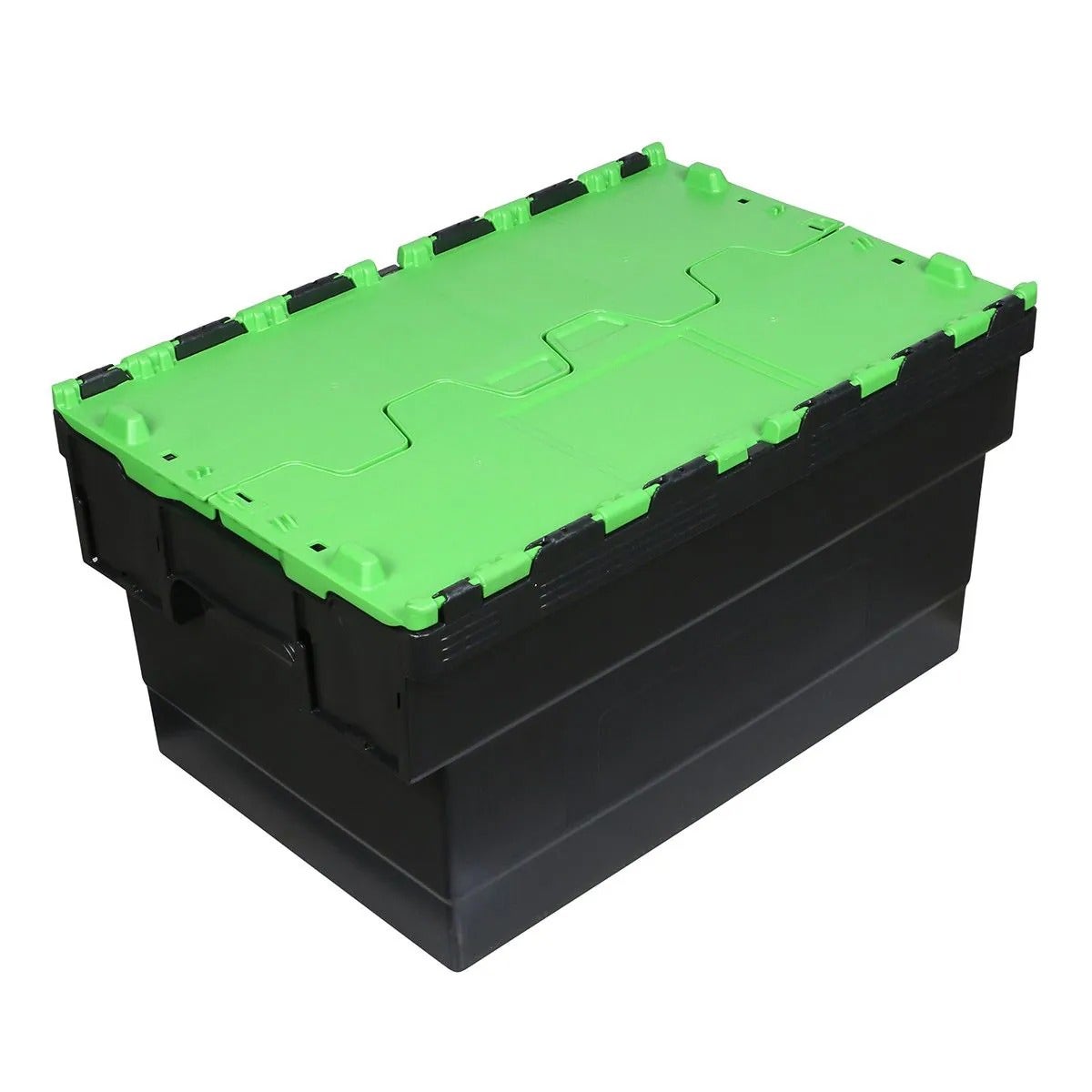 Distributiebak 55 liter - zwart-groen dicht